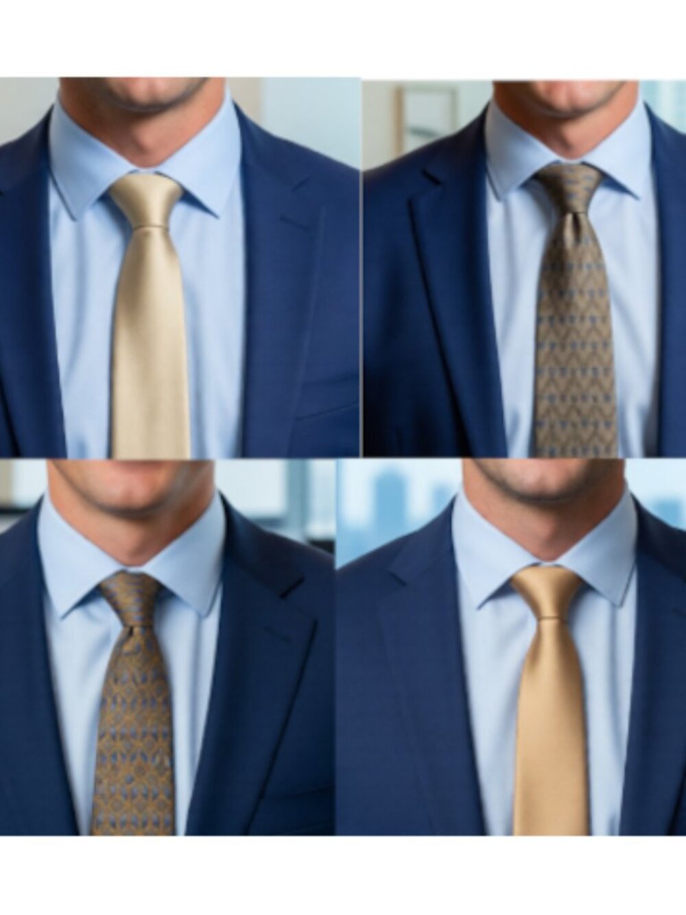 Four Vtg Silk Ties - Various Brands